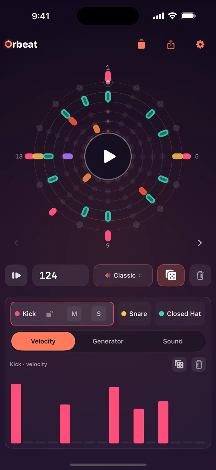 Orbeat interface